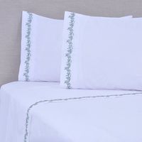 Juego de Sábanas 180 Hilos Bordada 2 Plazas