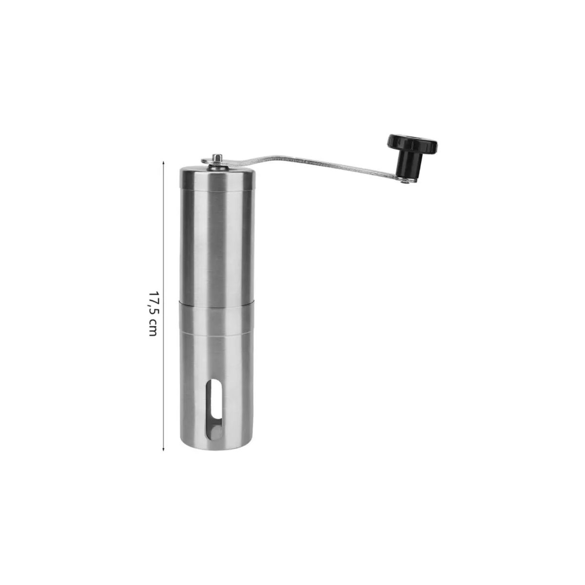 GENERICO - Molinillo Manual Moledor De Cafe Triturador Acero 17,5cm