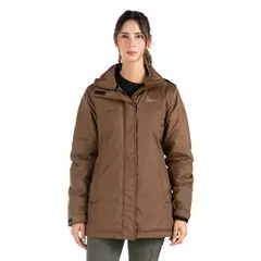 PANAMA JACK - Parka Mujer Impermeable Larga Outdoor Marrón