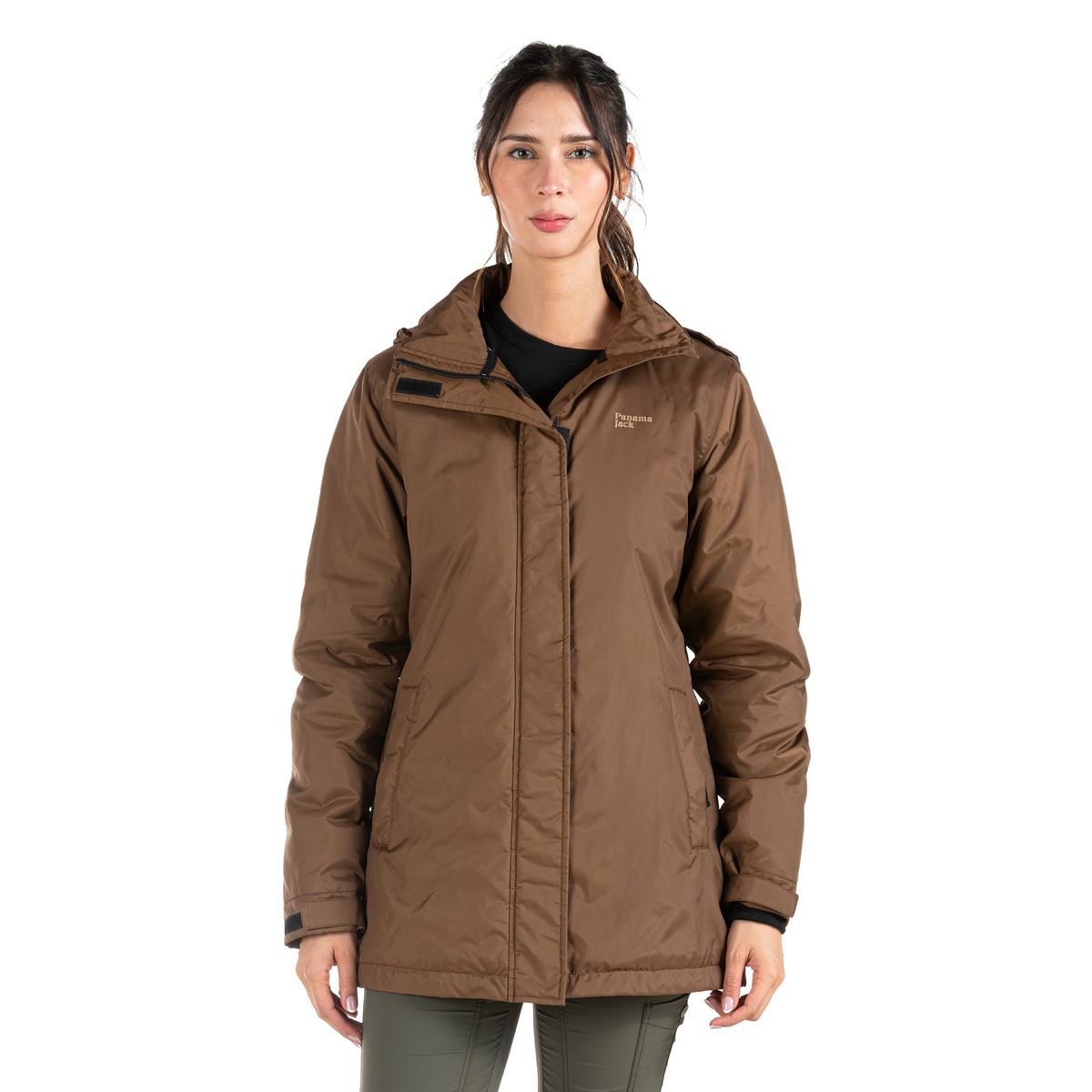 PANAMA JACK - Parka Mujer Impermeable Larga Outdoor Marrón Panama Jack