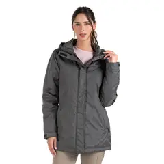 PANAMA JACK - Parka Mujer Impermeable Larga Outdoor Gris