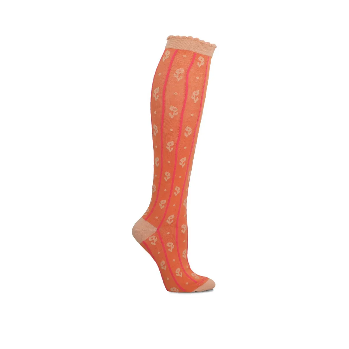 HUSH PUPPIES - Calcetín Algodón Mujer Kh St Flower Naranja HUSH PUPPIES