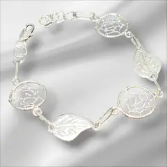 GENERICO - Pulsera Plata 925 Atrapasueños & Hoja- Cafunè Studio