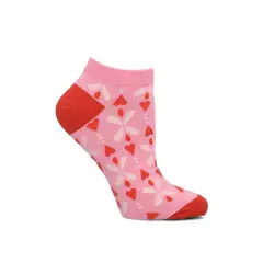 HUSH PUPPIES - Calcetín Algodón Mujer Ped Heart Rosado