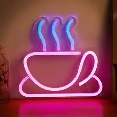 GENERICO - Letrero Led Neon Cafe Cafeteria Luminoso