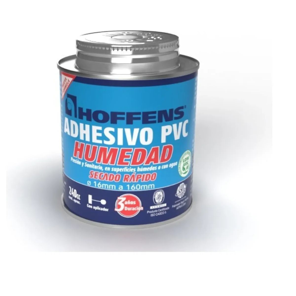 HOFFENS - Adhesivo Pvc Humedad Hoffens Lata 240cc Azul Secado Rapido
