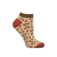 HUSH PUPPIES - Calcetín Algodón Mujer Ped Heart Crema