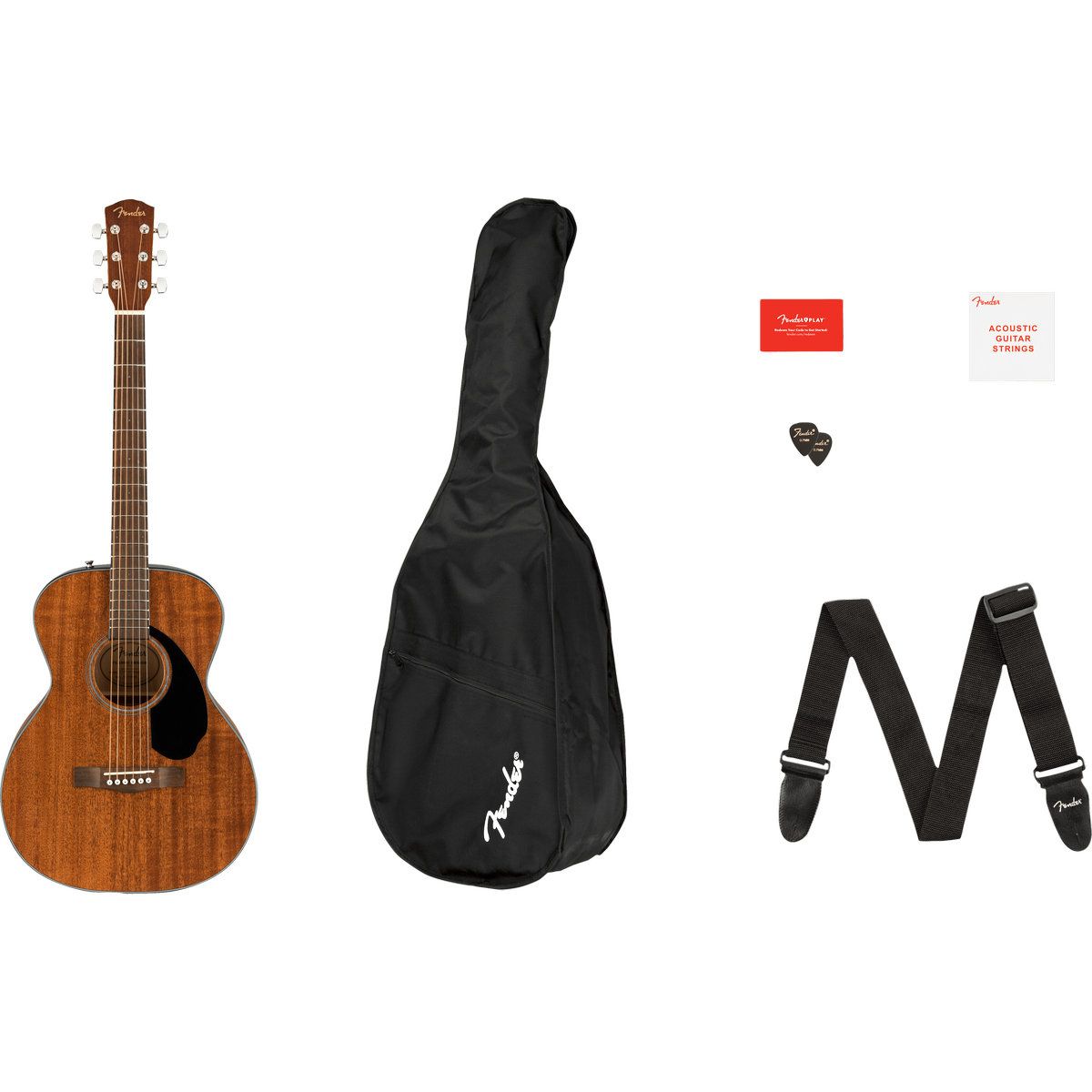 FENDER - Pack Guitarra Acústica Fender CC-60S Concert V2 Caoba