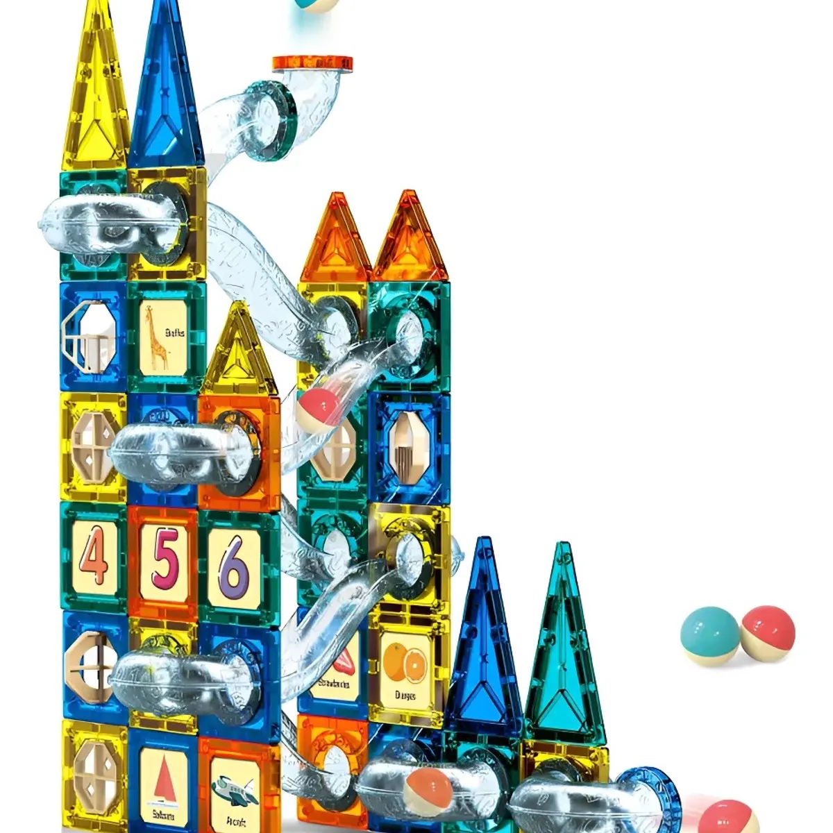 GENERICO - Juego De Bloques De Construcción Magnéticos 97pc Didáctico 97