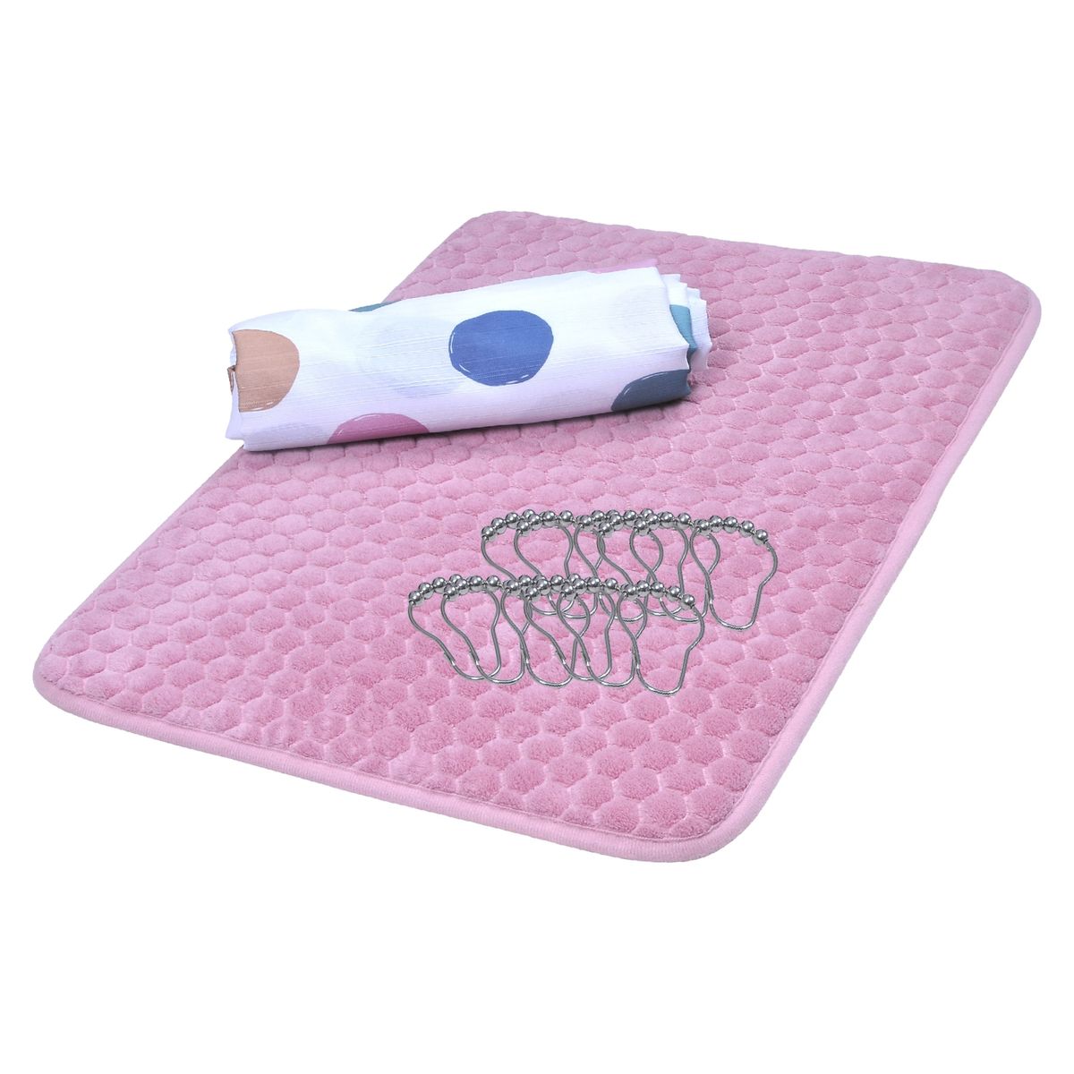 MASHINI - Set Cortina-Piso 3 Piezas Castaño Mashini