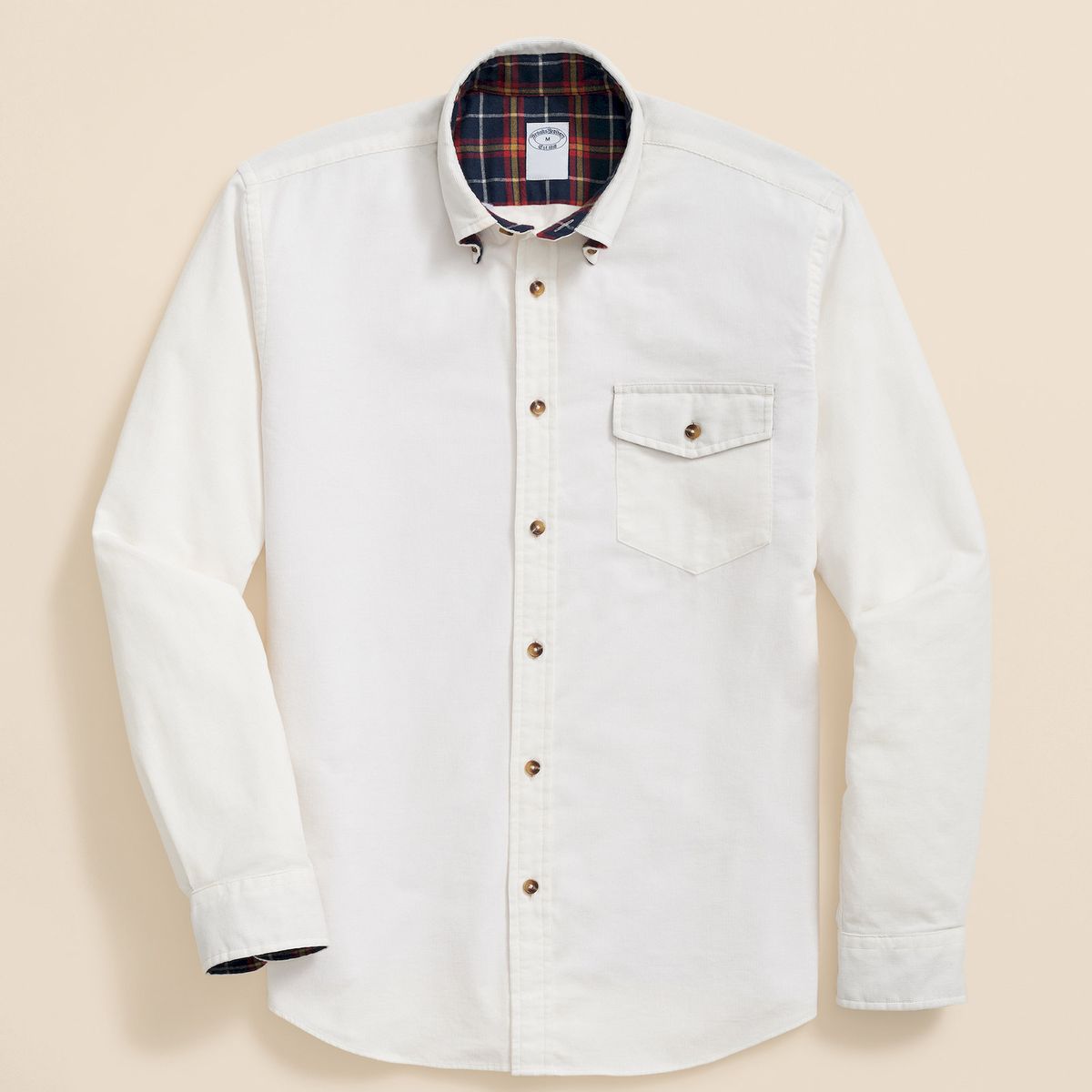 BROOKS BROTHERS - Camisa Hombre Ni Cotton Corduroy Archive Reg Blanco Brooks Brothers