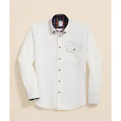 BROOKS BROTHERS - Camisa Hombre Ni Cotton Corduroy Archive Reg Blanco