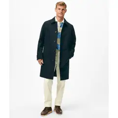 BROOKS BROTHERS - Abrigo Hombre Bonded Cotton Removable Liner Azul