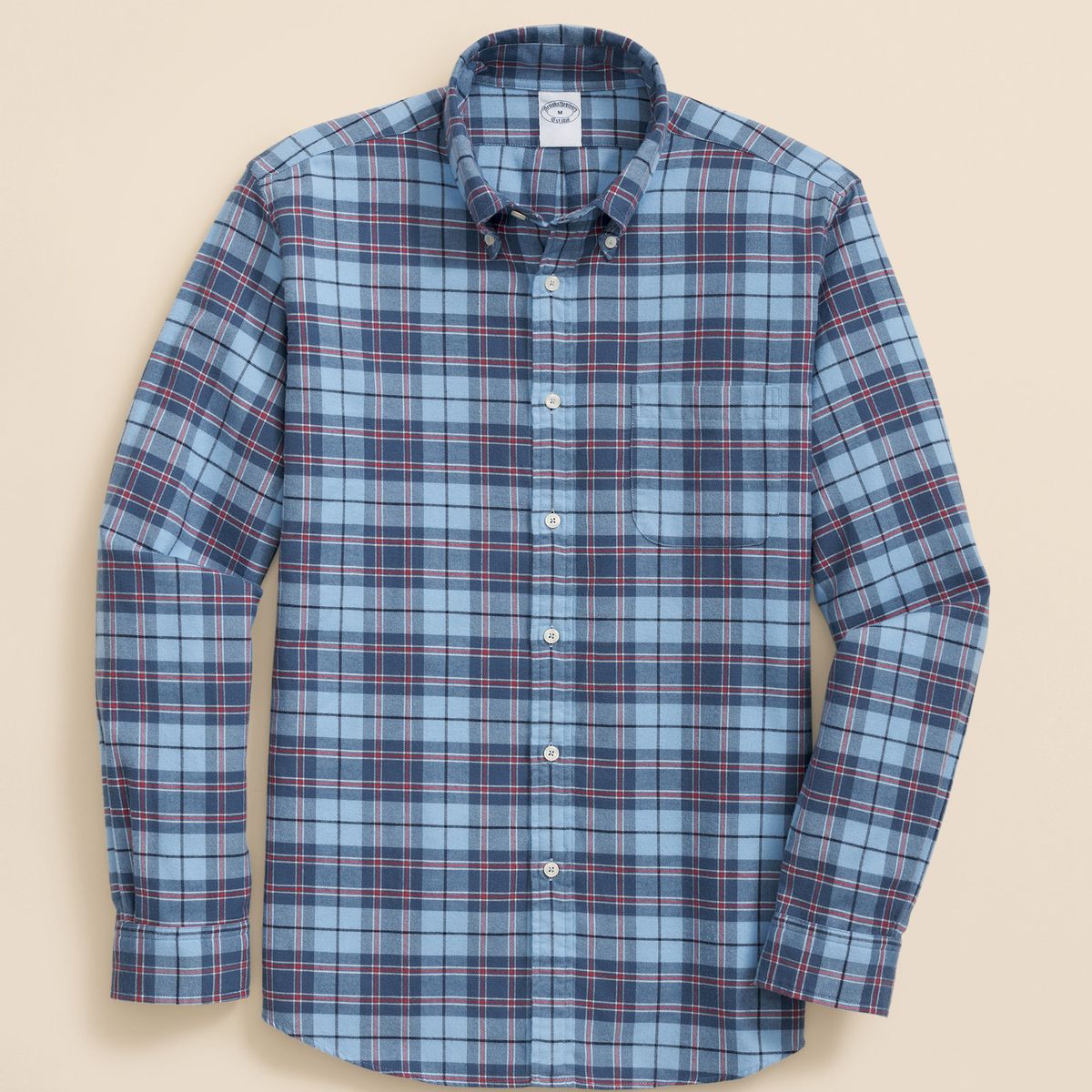 BROOKS BROTHERS - Camisa Hombre Ni Portuguese Flannel Reg Azul Brooks Brothers