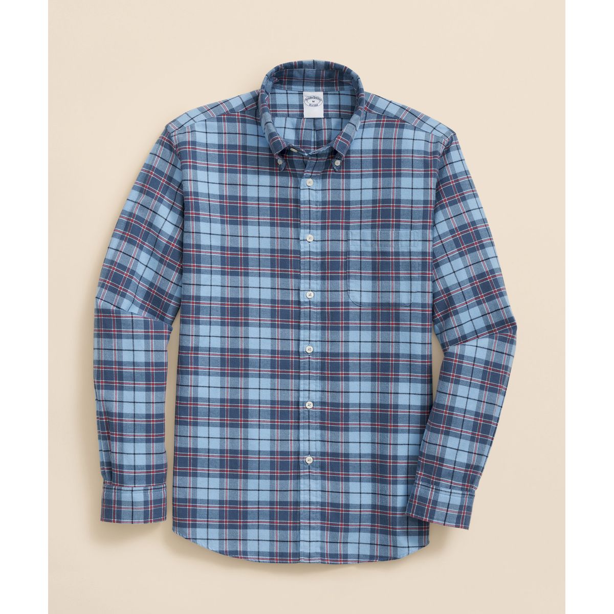 BROOKS BROTHERS - Camisa Hombre Ni Portuguese Flannel Reg Azul Brooks Brothers