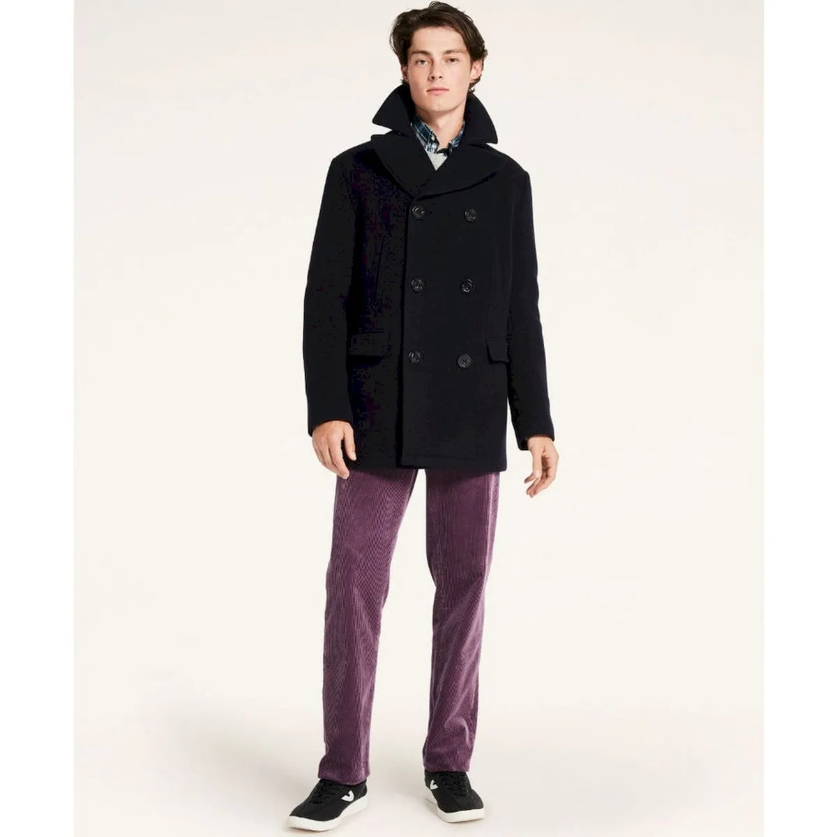 BROOKS BROTHERS - Abrigo Hombre Wool Peacoat Azul Brooks Brothers