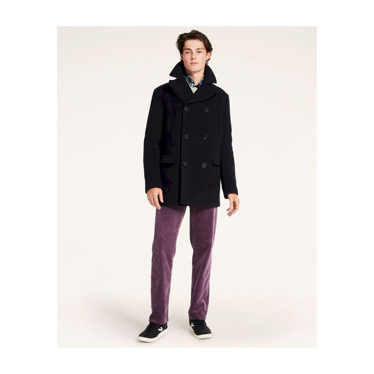 BROOKS BROTHERS - Abrigo Hombre Wool Peacoat Azul Brooks Brothers