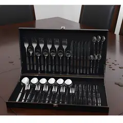 VITTA - Set Cubiertos 42 Piezas Acero Inoxidable con Maletín Regalo