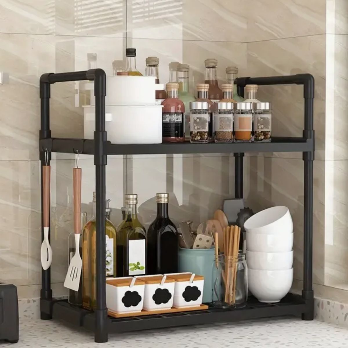 IRM - Estante Organizador De Cocina Y Baño Multifuncional 2 Niv