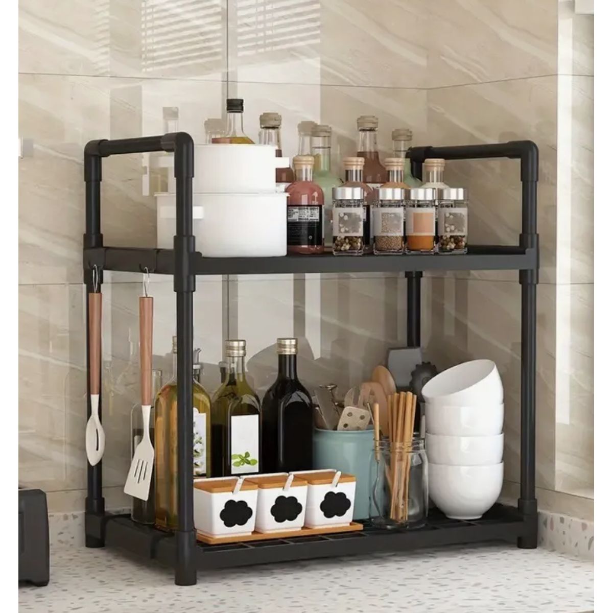 IRM - Estante Organizador De Cocina Y Baño Multifuncional 2 Niv