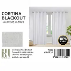GENERICO - Juego De Cortinas Blackout 2 Paños 140x240 cm