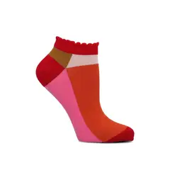 HUSH PUPPIES - Calcetín Algodón Mujer Ped St Block Rosado