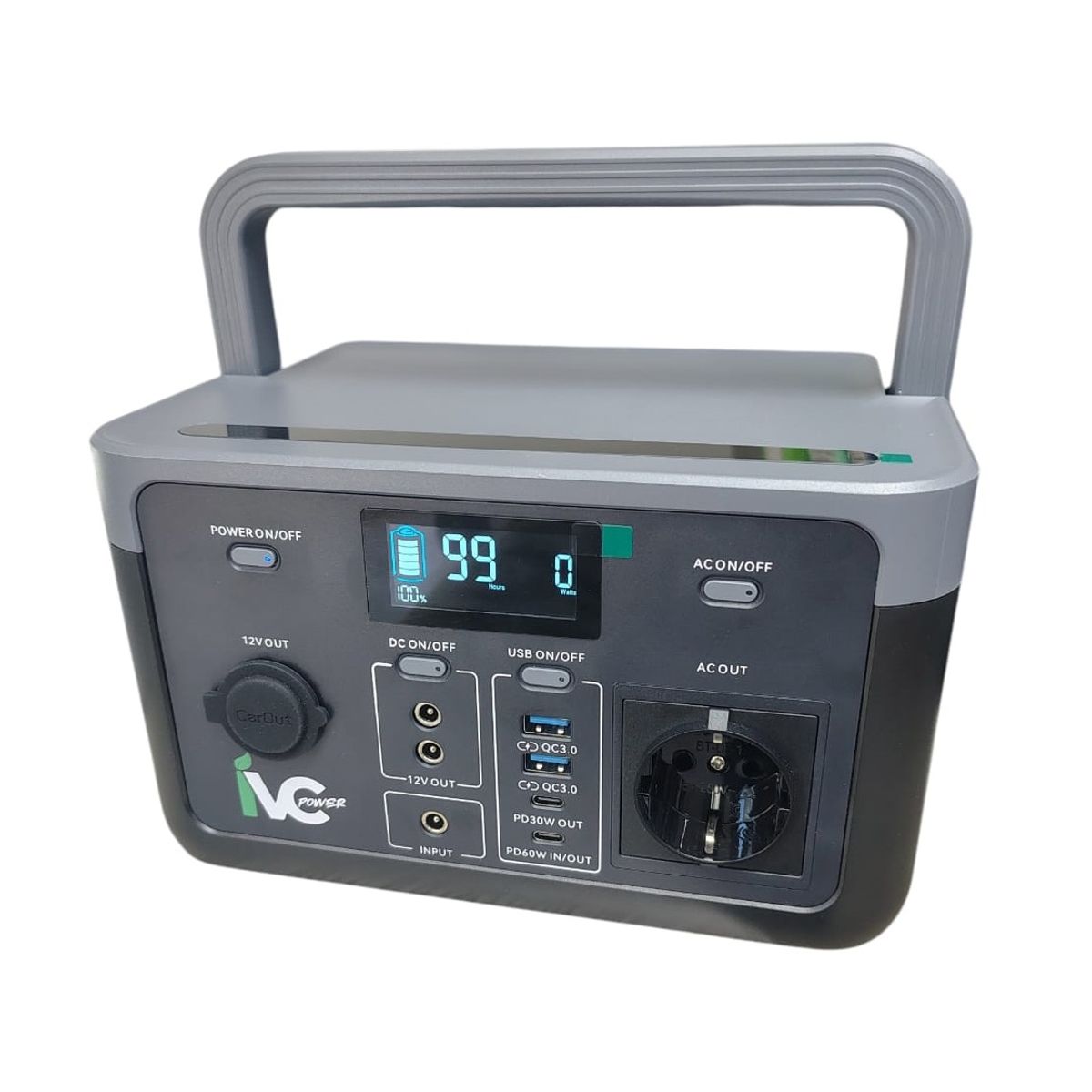 GENERICO - Estación de Energía Portátil 300W 12V/220V 8 Puertos de Carga