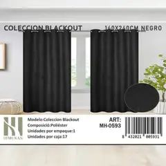 GENERICO - Juego De Cortinas Blackout 2 Paños 140x240 cm