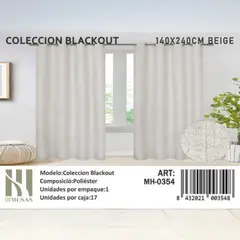GENERICO - Juego De Cortinas Blackout 2 Paños 140x240 cm