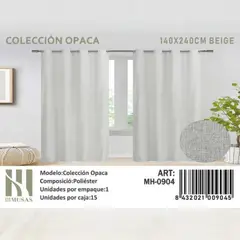 GENERICO - Juego De Cortinas Blackout 2 Paños 140x240 cm