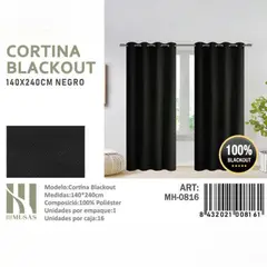 GENERICO - Juego De Cortinas Blackout 2 Paños 140x240 cm
