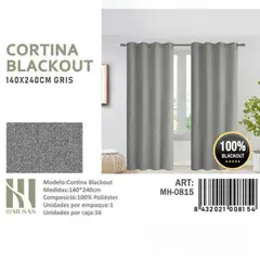 GENERICO - Juego De Cortinas Blackout 2 Paños 140x240 cm