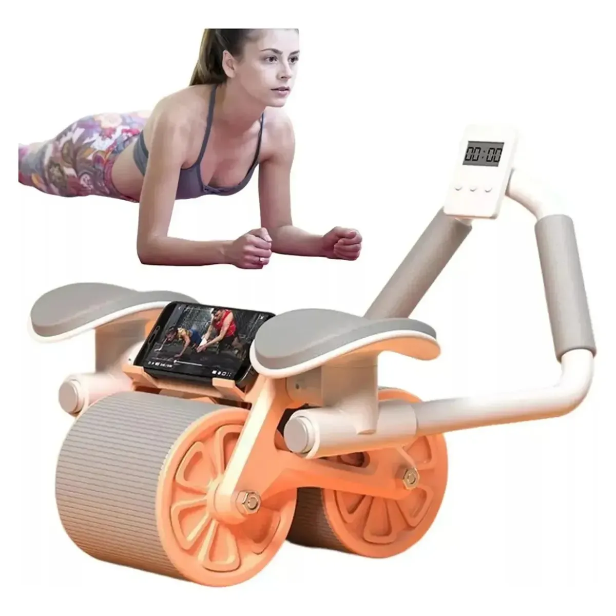 MOVI - Rueda Abdominal con Soporte en Codos y Rebote Automático