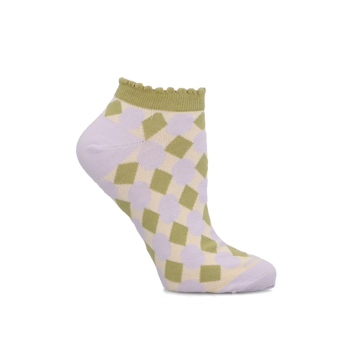 HUSH PUPPIES - Calcetín Algodón Mujer Ped St Figures Lila HUSH PUPPIES