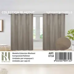 GENERICO - Juego De Cortinas Blackout 2 Paños 140x240 cm