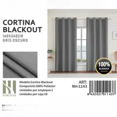 GENERICO - Juego De Cortinas Blackout 2 Paños 140x240 cm