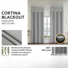 GENERICO - Juego De Cortinas Blackout 2 Paños 140x240 cm