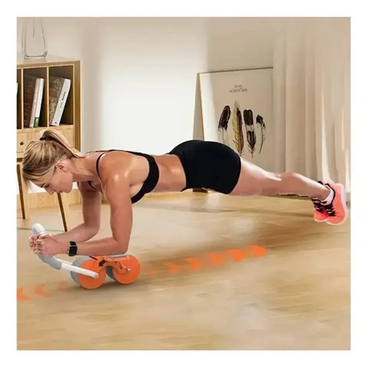 MOVI - Rueda Abdominal con Soporte en Codos y Rebote Automático