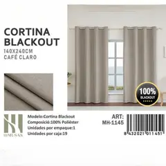 GENERICO - Juego De Cortinas Blackout 2 Paños 140x240 cm