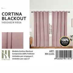 GENERICO - Juego De Cortinas Blackout 2 Paños 140x240 cm