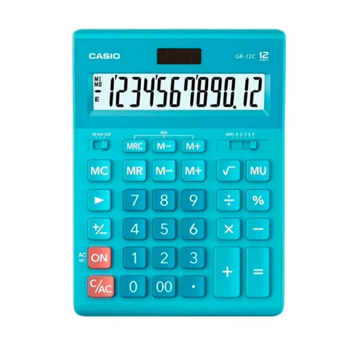 CASIO - CALCULADORA CASIO GR12C-LB 12 DIGITOS GRAN TAMAÑO