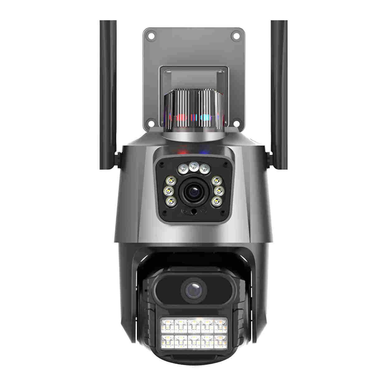 GENERICO - Cámara De Seguridad Wifi Exterior De Doble Lente HAMROL 8mp Con Visión Nocturna Seguimiento Automático Alarma BELUG