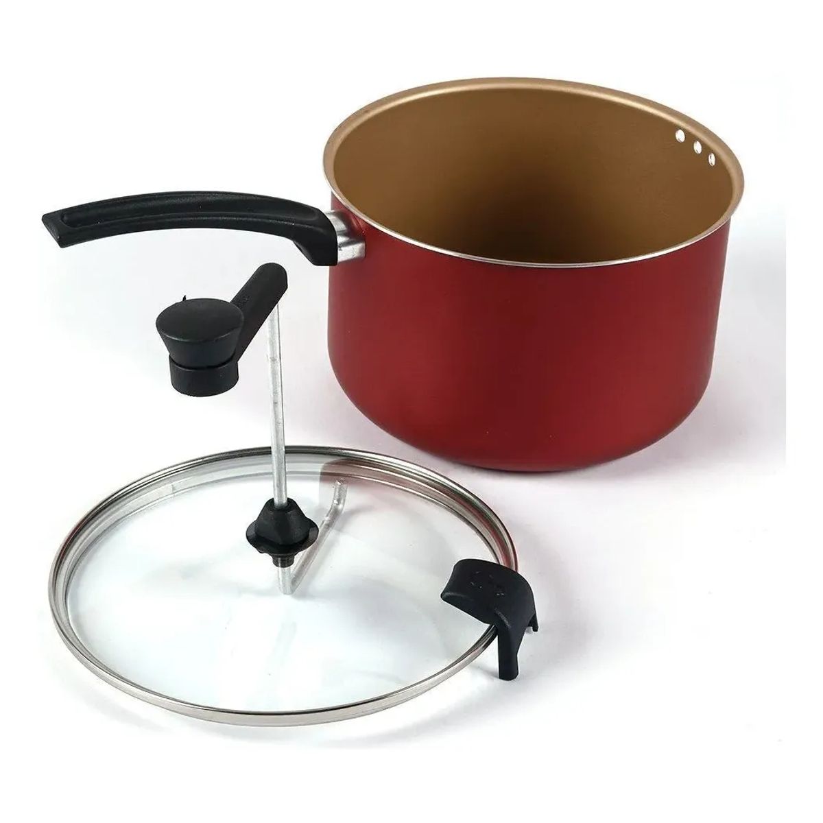 PANELUX - Olla De Cabritas Palomitas Panelux 3.5 Litros Antiadherente Color Cereza