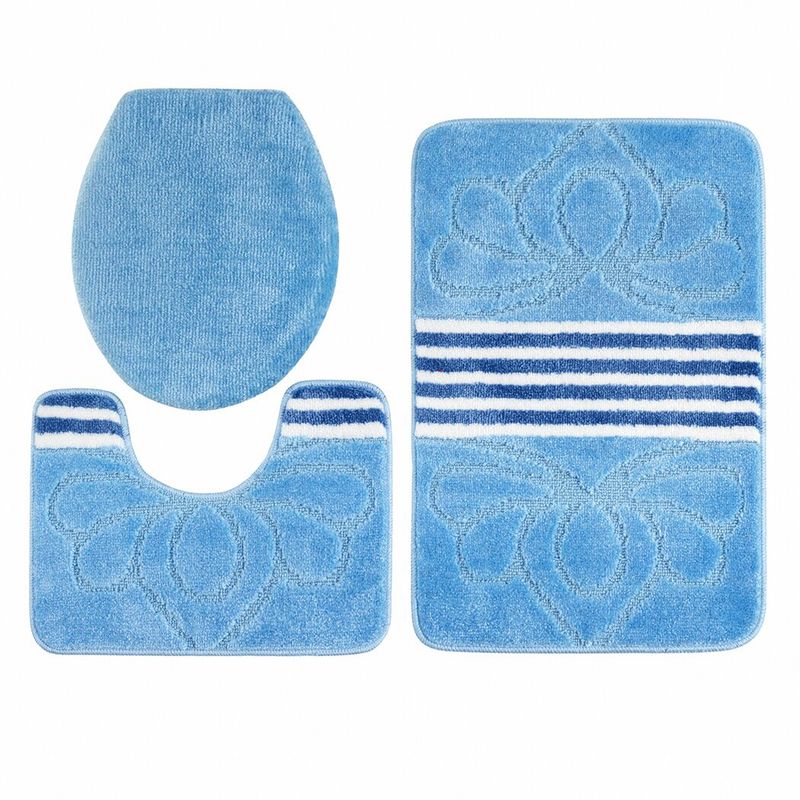 MODA ALFOMBRAS - Alfombra Para Baño Set Azul 50 x 75 cm