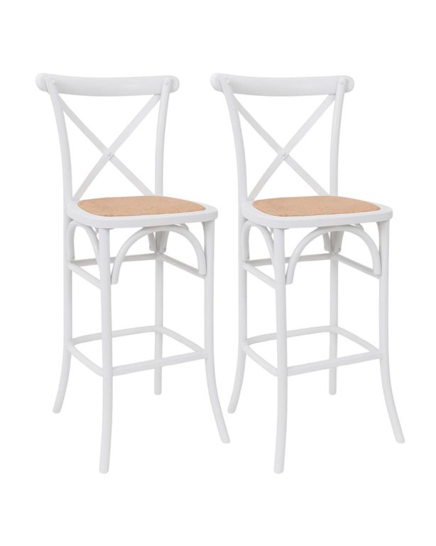 Pack 2 Taburetes Crossback de Madera 66 cm