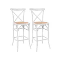 HABITA2 CHILE - Pack 2 Taburetes Crossback de Madera 66 cm