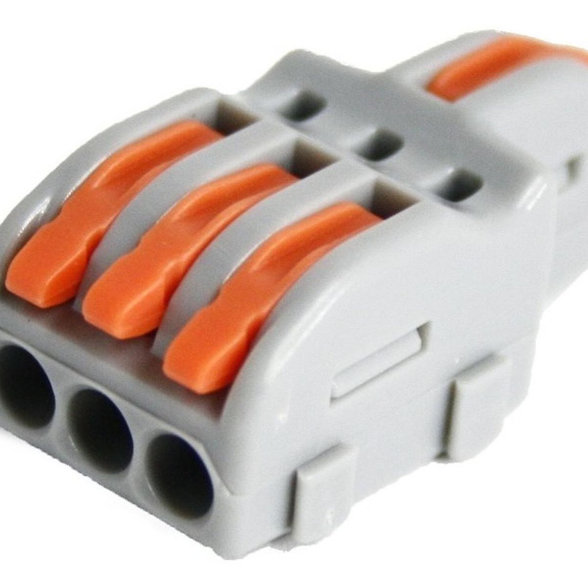 GENERICO - Conector Cableado Rápido Tipo Wago Entrada Salida Múltiples - Gris - Talla Única