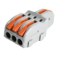 GENERICO - Conector Cableado Rápido Tipo Wago Entrada Salida Múltiples - Gris - Talla Única