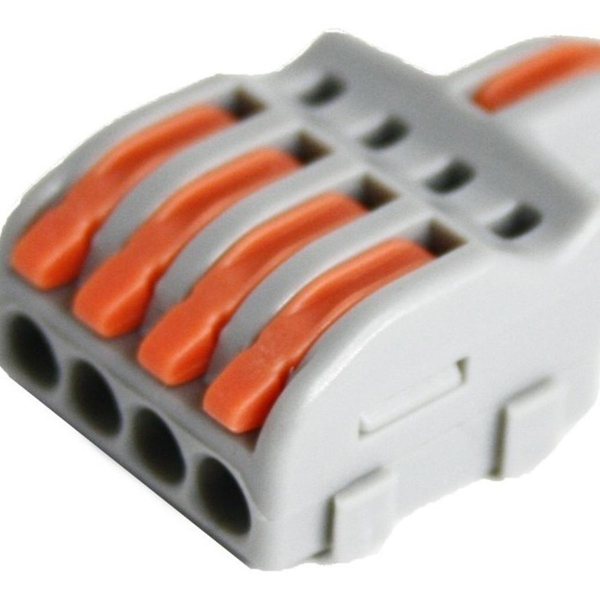GENERICO - Conector Cableado Rápido Tipo Wago Entrada Salida Múltiples - Gris - Talla Única