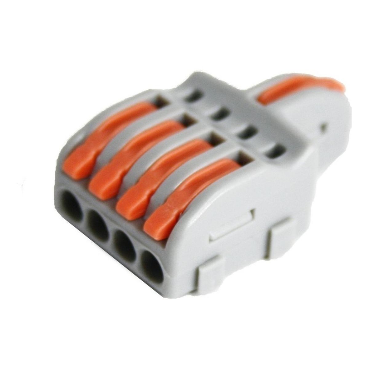 GENERICO - Conector Cableado Rápido Tipo Wago Entrada Salida Múltiples - Gris - Talla Única